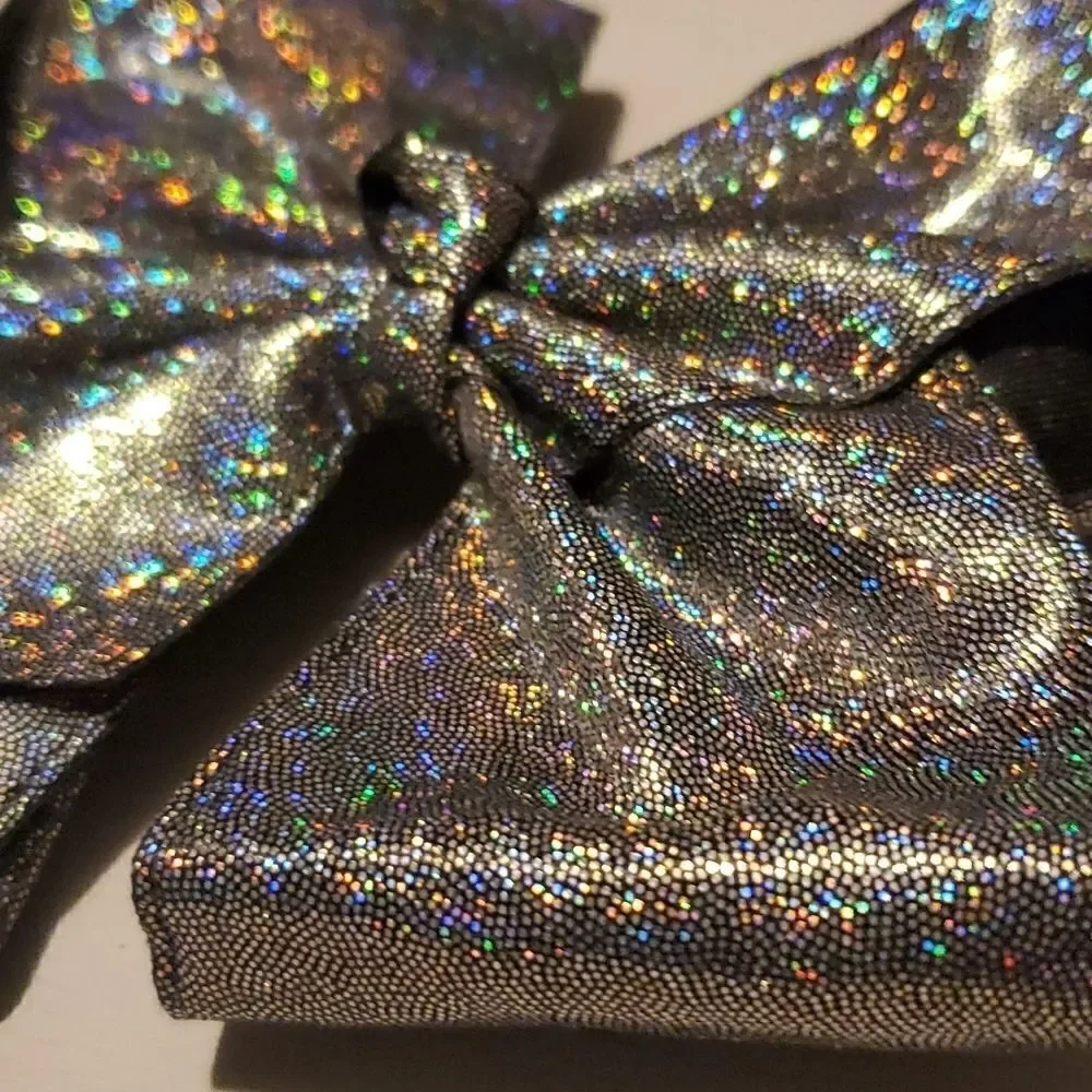 Shimmery Silver Hair Bow